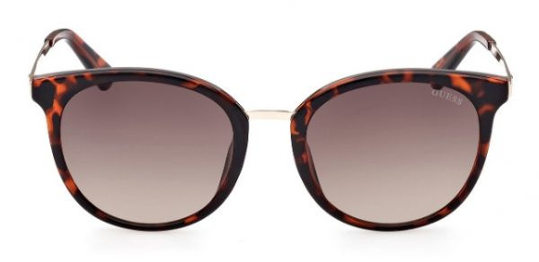 Женские солнцезащитные очки Guess GUS 5212 52F, цвет: коричневый, цвет линзы: коричневый, круглые, пластик #1
