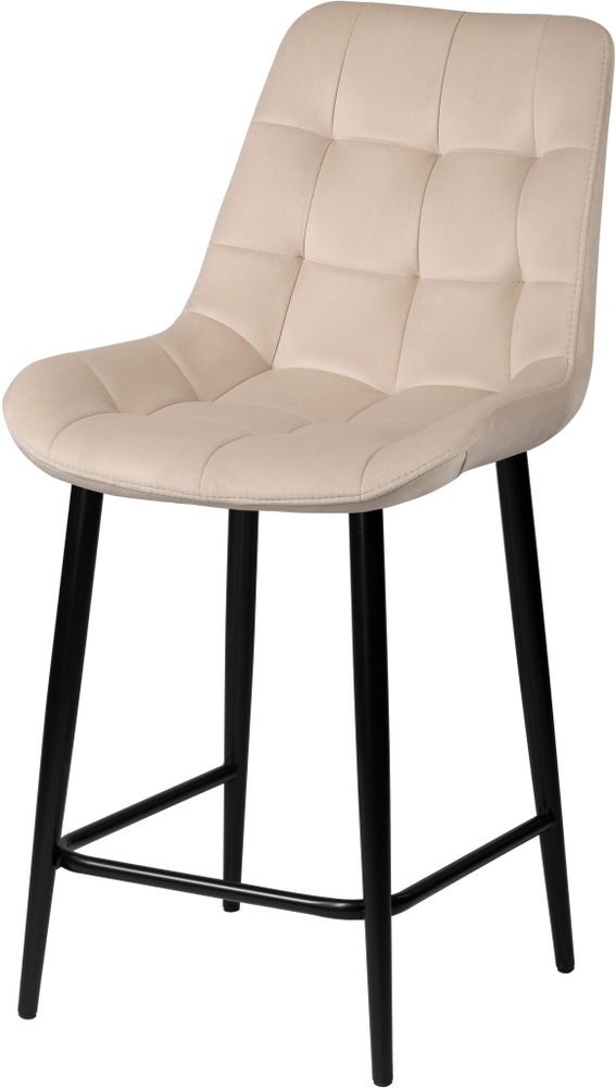 Комплект полубарных стульев Эйден 65 см кремовый / черный, 2 шт.  #1