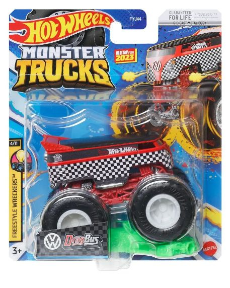 Машинка Hot Wheels Monster Trucks Drag Bus / Монстр-трак Хот Вилс / HLT12 #1