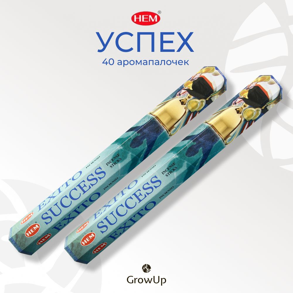 HEM Успех - 2 упаковки по 20 шт - ароматические благовония, палочки, Success - Hexa ХЕМ  #1