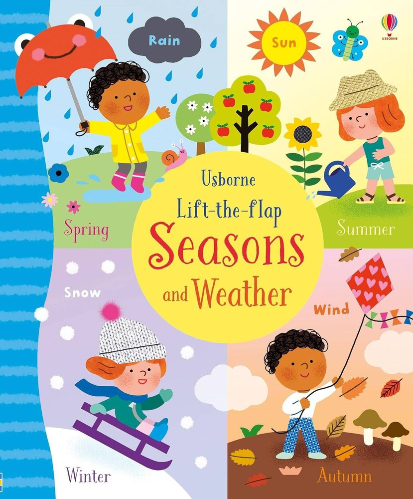 Lift-the-Flap seasons and weather книга с окошками времена года и погода /Книги на английском языке  #1