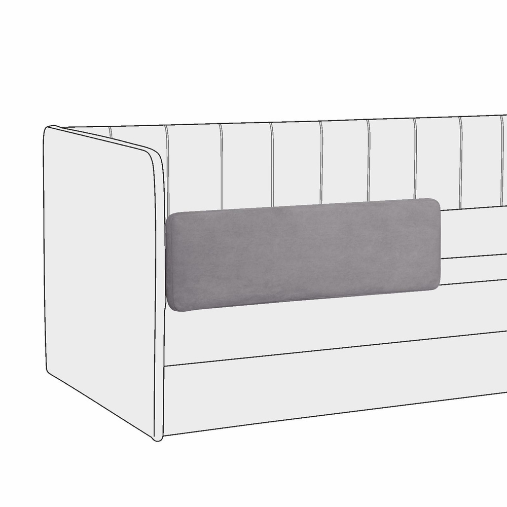 Бортик безопасности для кровати-дивана Teddy, съемный, серый (316)  #1