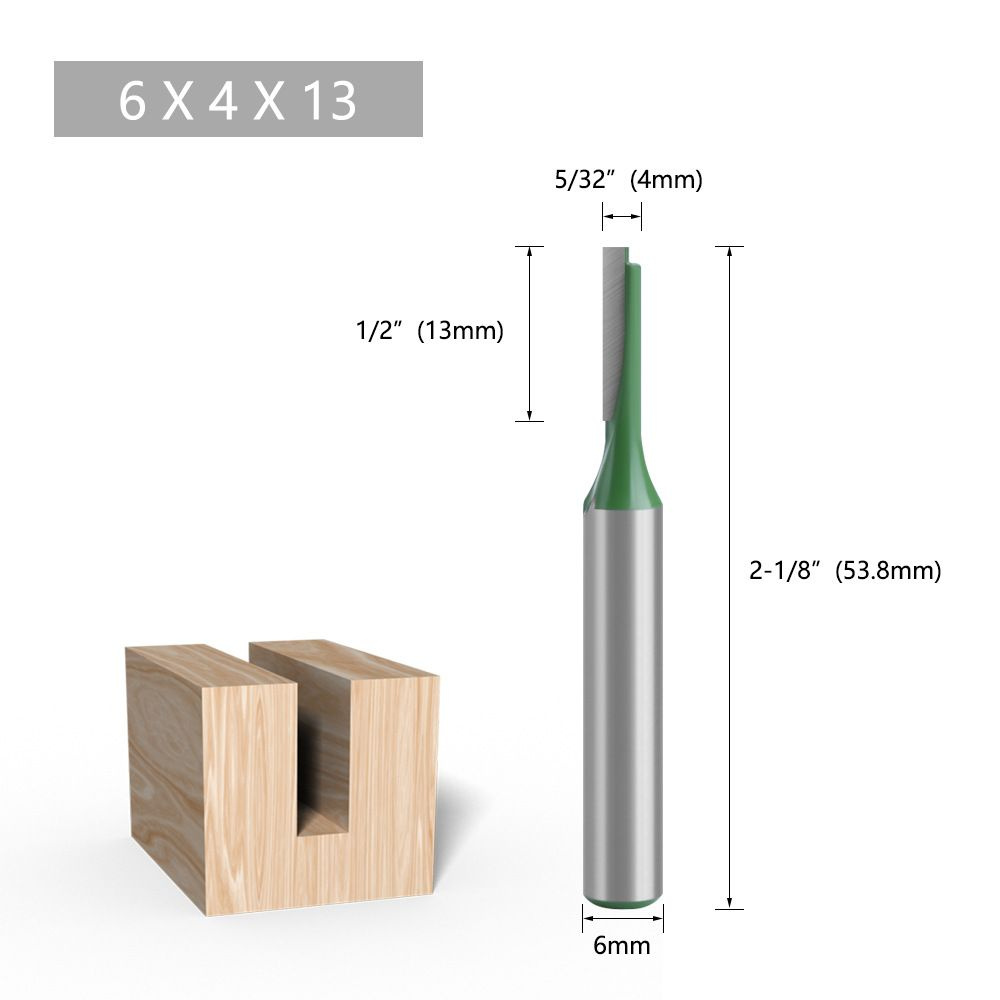 Фреза по дереву пазовая прямая 4 х 13 ммхвостовик 6 мм #1