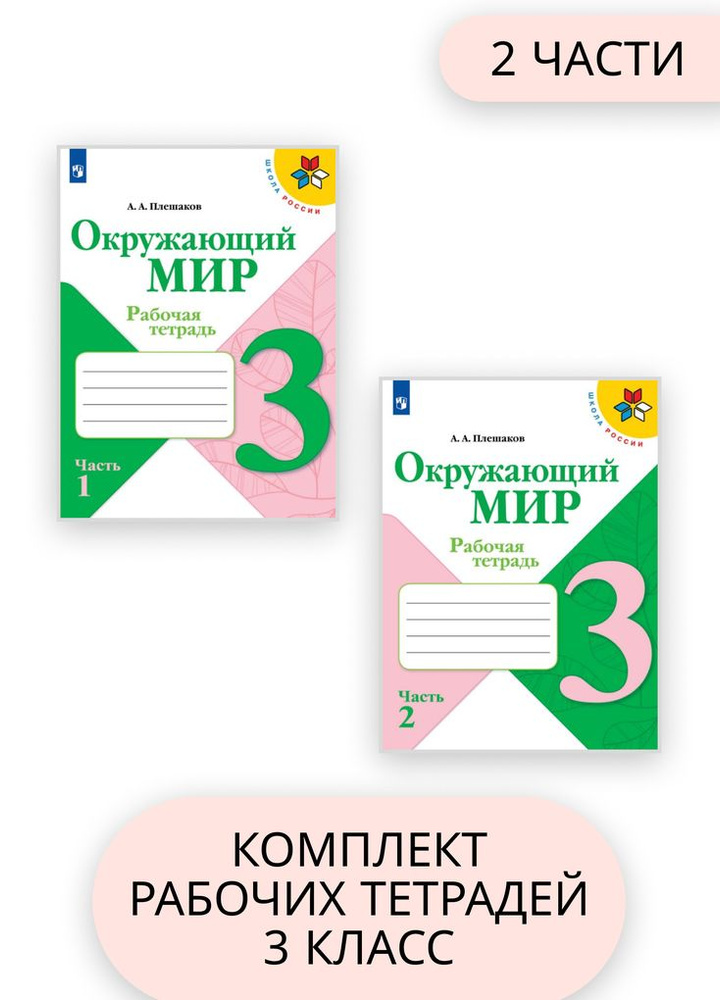 Окружающий мир 3 класс Комплект Рабочая тетрадь В 2-х частях  #1