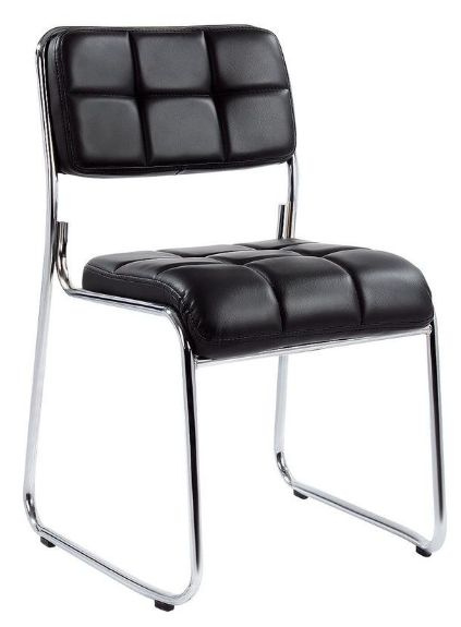 Стул офисный Easy Chair 803 VP черный (искусственная кожа, металл хромированный)  #1