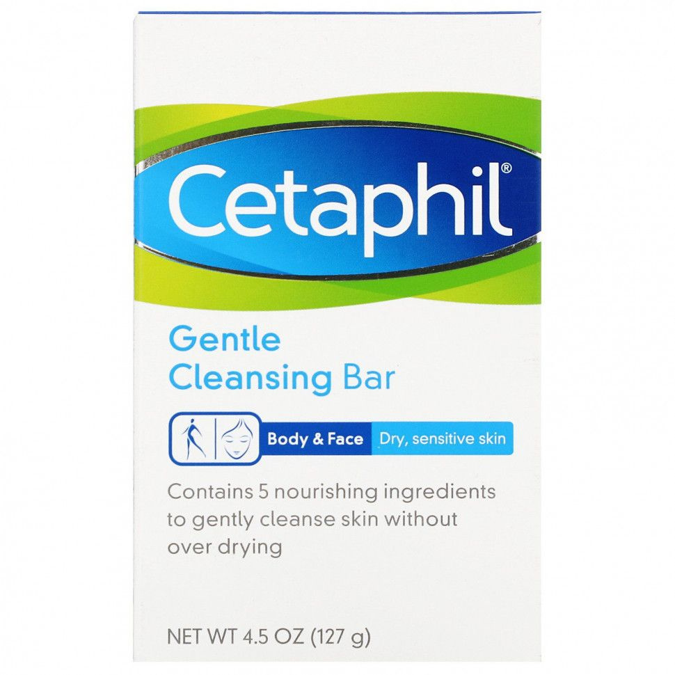 Мягкое очищающее мыло, Cetaphil, для лица и тела, для сухой и чувствительной кожи, 127 г.  #1