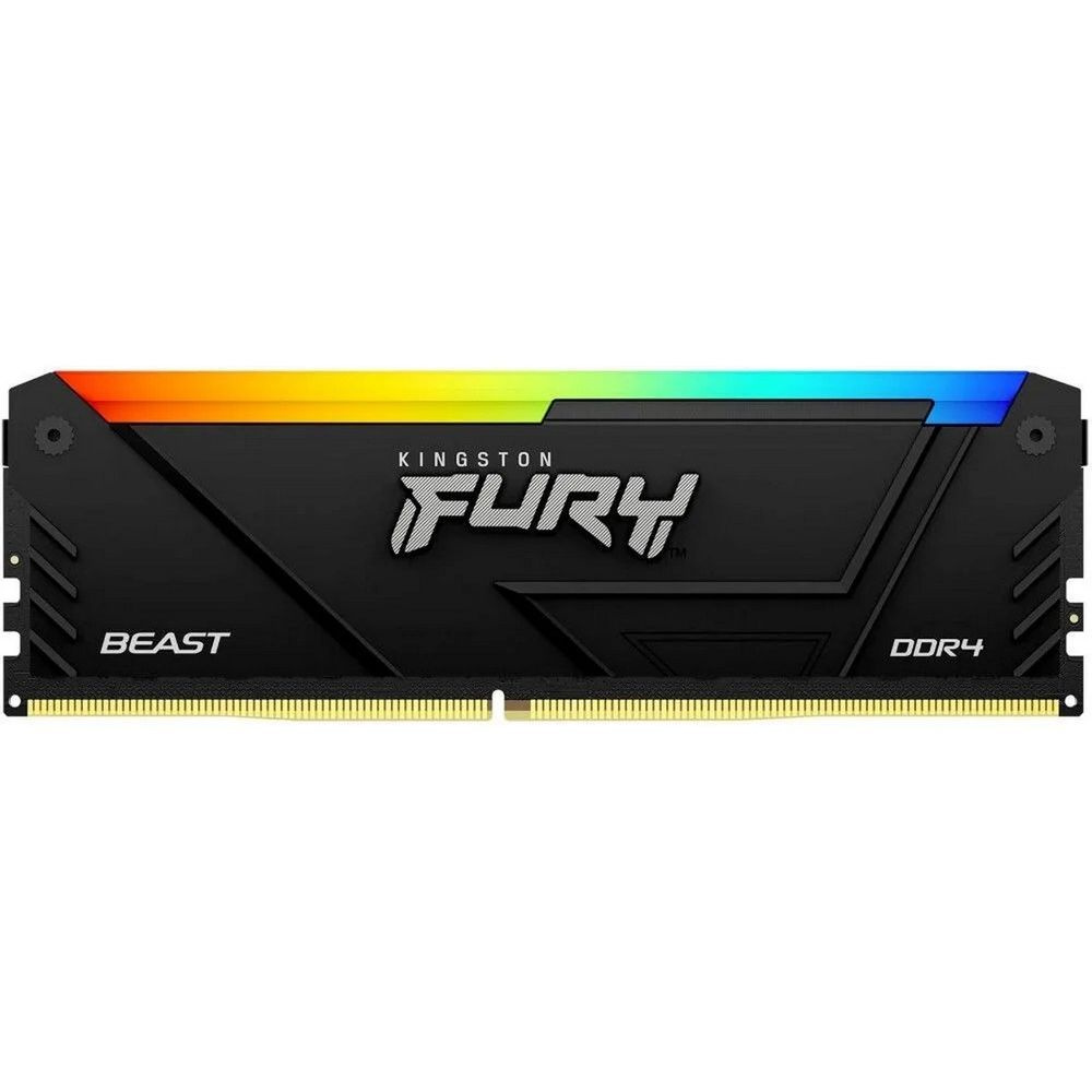 Kingston Оперативная память DDR4 2666 FURY Beast RGB Black PnP 1x32 ГБ (KF426C16BB2A/32)  #1