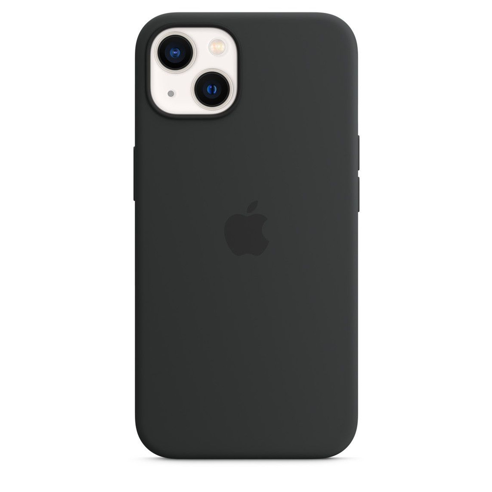 Панель-накладка Apple Silicone Case with MagSafe Black для 15 Plus (с логотипом)  #1