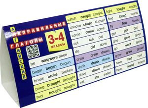 3-4 класс. Английский язык. Таблица-домик. Неправильные глаголы (Барашкова Е.А.) Экзамен  #1
