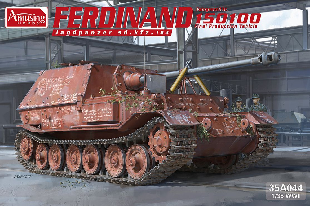 Сборная модель 35A044 Ferdinand Jagdpanzer Sd.kfz.184 Amusing Hobby 1/35 #1