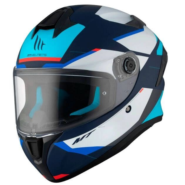 Шлем интеграл для мотоциклистов MT TARGO S KAY Matt Blue White XL #1