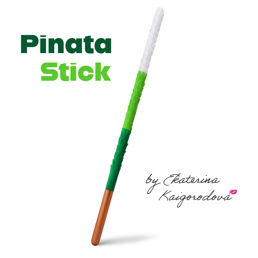 Бита для пиньяты, 60 см / Pinata stick by Ekaterina Kaigorodova / Палка для пиньяты от Екатерины Кайгородовой #1