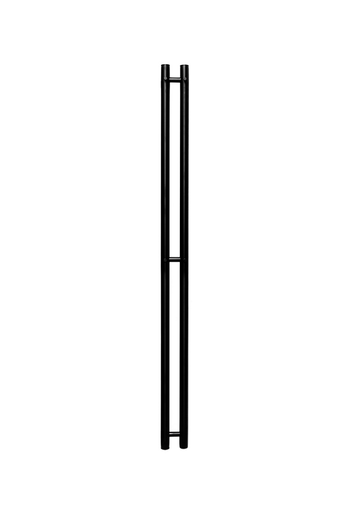 Полотенцесушитель Водяной Вертикаль с 4 вешалками 70 мм 1600 мм /цвет черный матовый / полный комплект #1