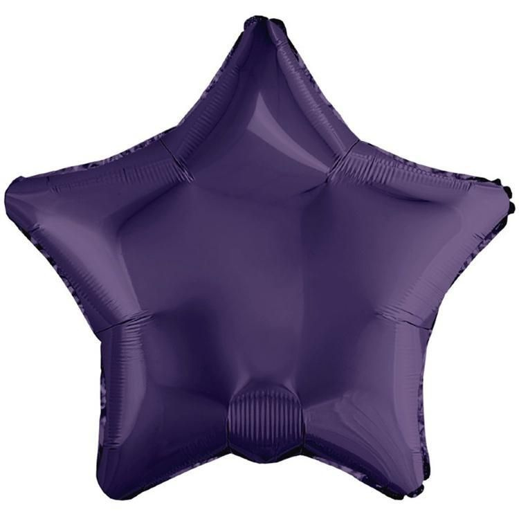 Воздушный шар, Весёлая затея, 18" Звезда темно-фиолетовый  #1