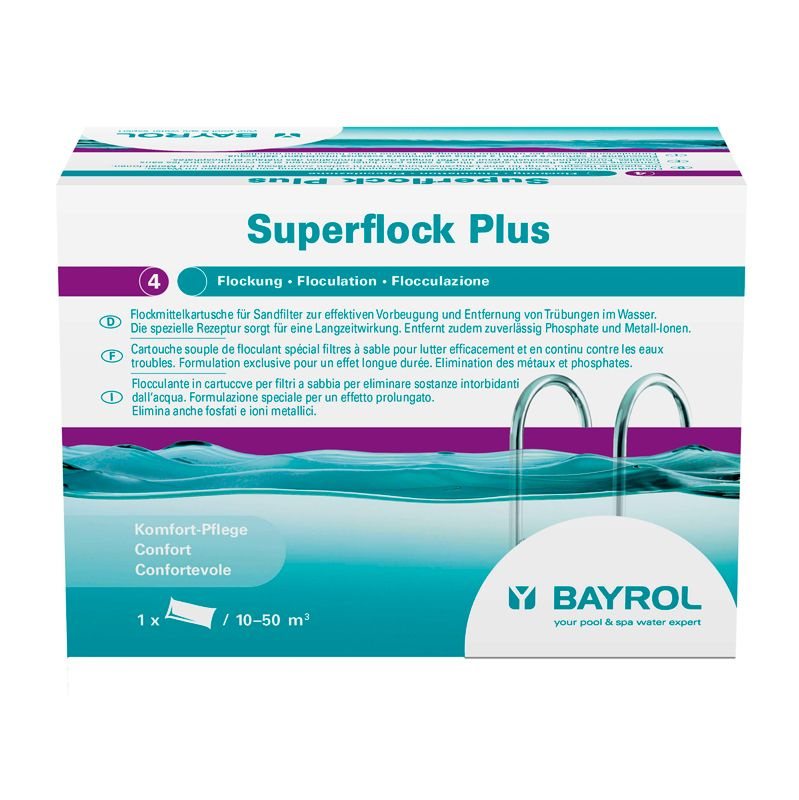 Коагулянт для бассейна Суперфлок Плюс (Superflock Plus) картриджи 1 кг Bayrol - Химия для дезинфекции #1