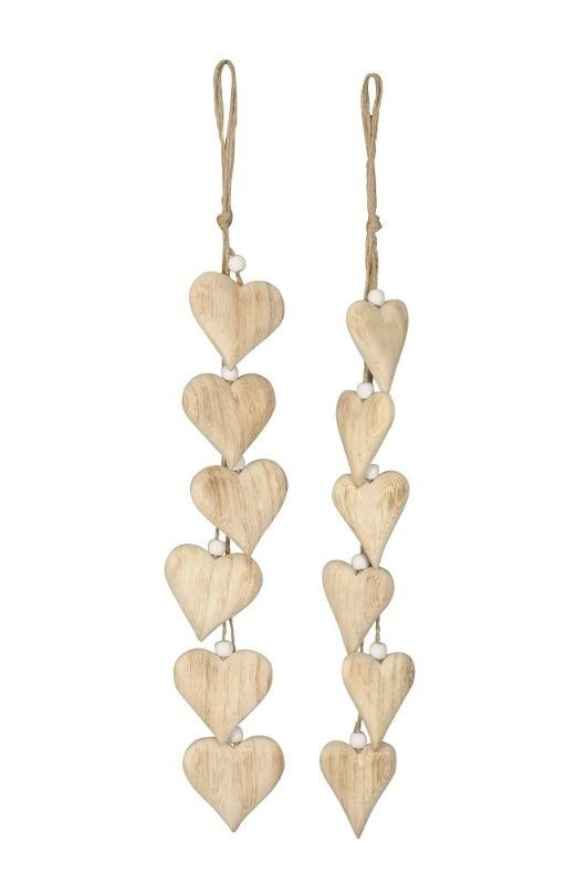 Декор подвесной "Гирлянда сердечек" 43 см - набор из двух #1