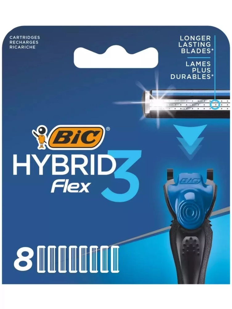 Сменные кассеты BIC Flex3 Hybrid 8шт #1
