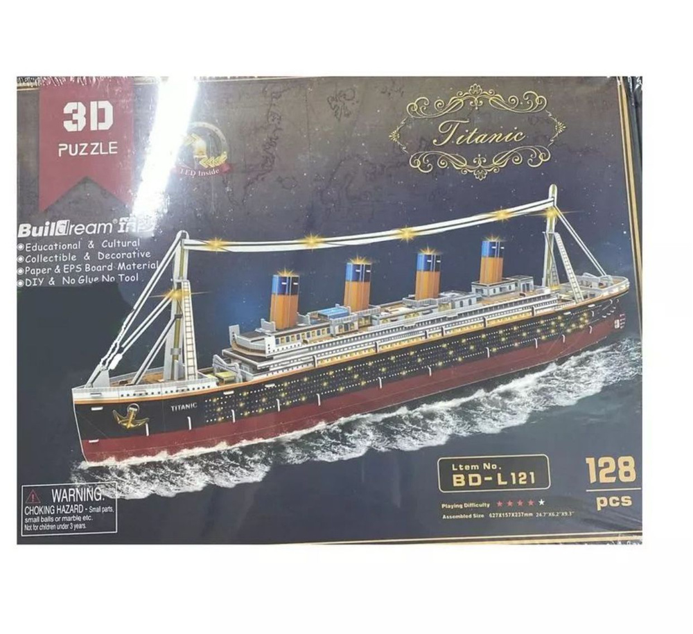 3D пазл Корабль Титаник 128 детали #1