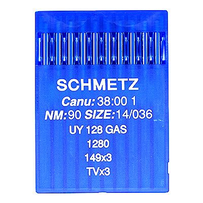 Иглы промышленные Schmetz UY 128 GAS №90, для распошивальных машин, 10 шт.  #1