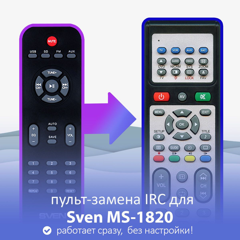 пульт-замена для Sven MS-1820 и MS-1821 #1