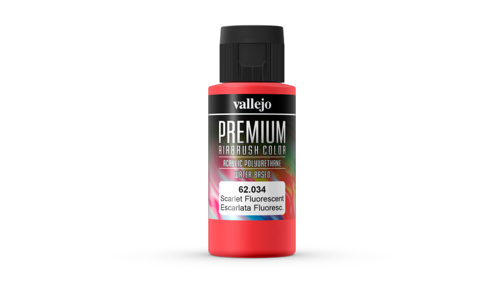 Краска для аэрографа Vallejo Premium/ алый флуо (арт.62034) #1