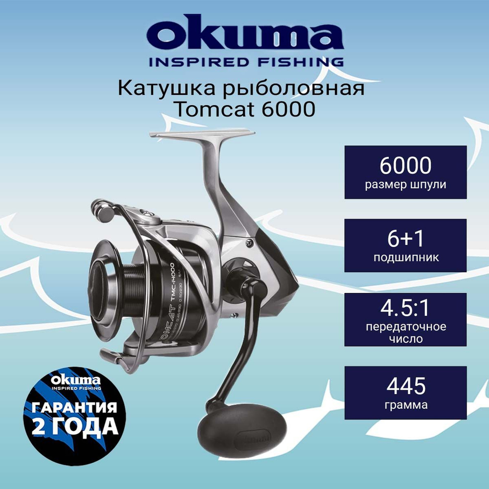 Катушка для рыбалки Okuma Tomcat 6000 #1