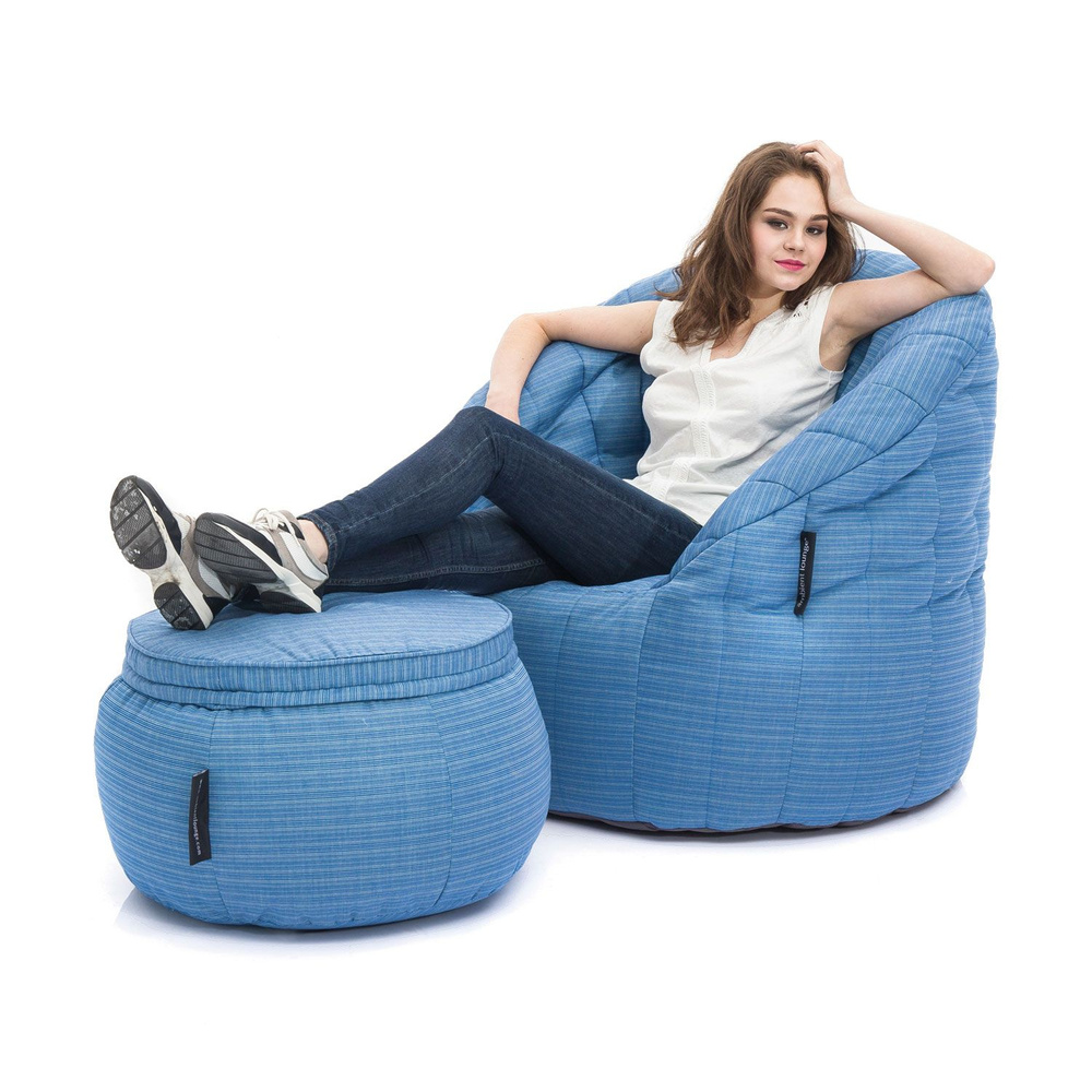 Комплект мягкой мебели для дачи Butterfly Chaise - Oceana (оксфорд, голубой) - садовая уличная мебель #1