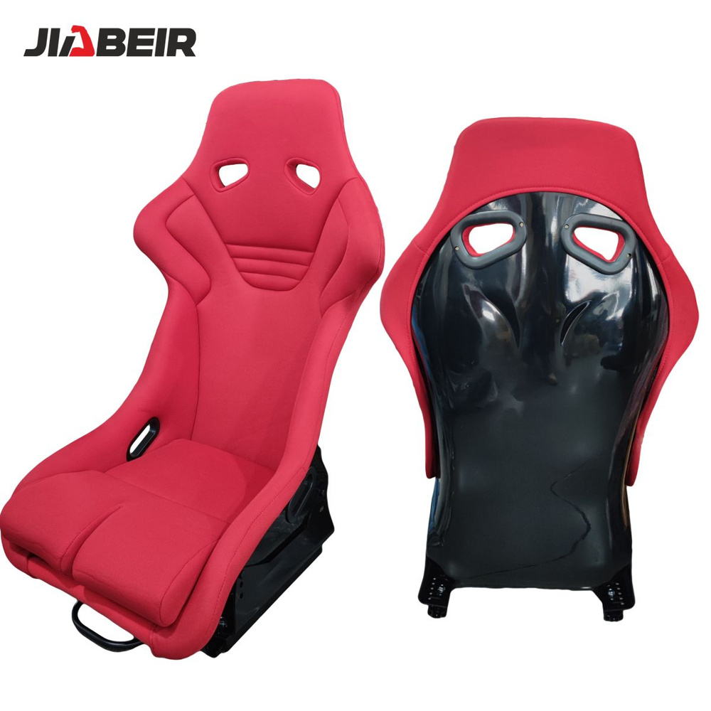 Спортивное гоночное сиденье Jbr9001: красная ткань и стекловолокно для гоночных автомобилей  #1