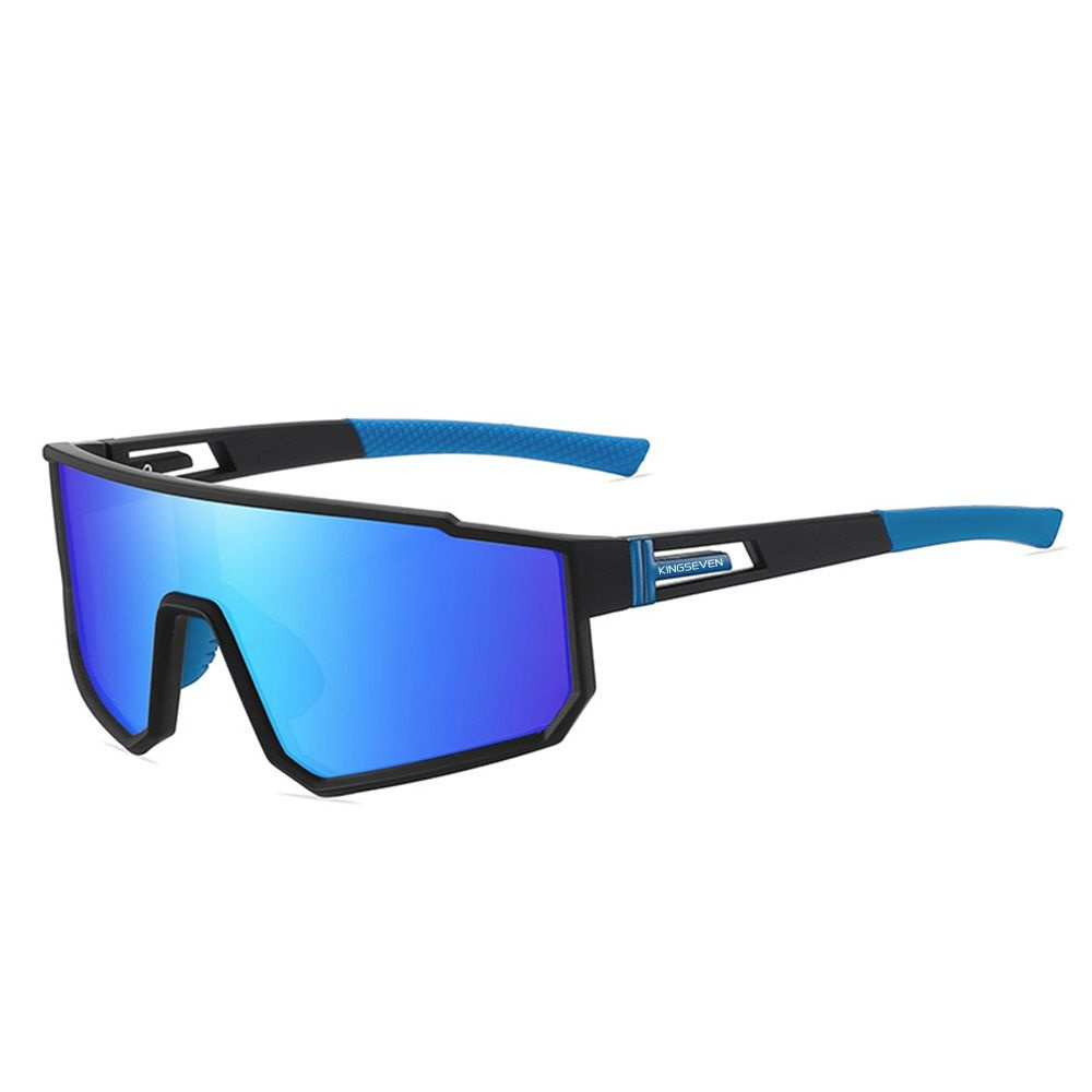 Очки солнцезащитные спортивные N713 Black Blue #1