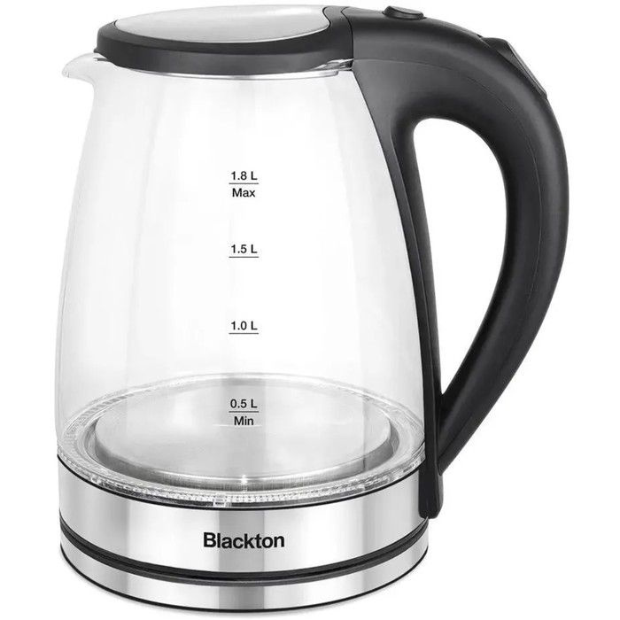 Чайник электрический Blackton Bt KT1803G, стекло, 1500 Вт, 1.8 л, серебристо-чёрный  #1