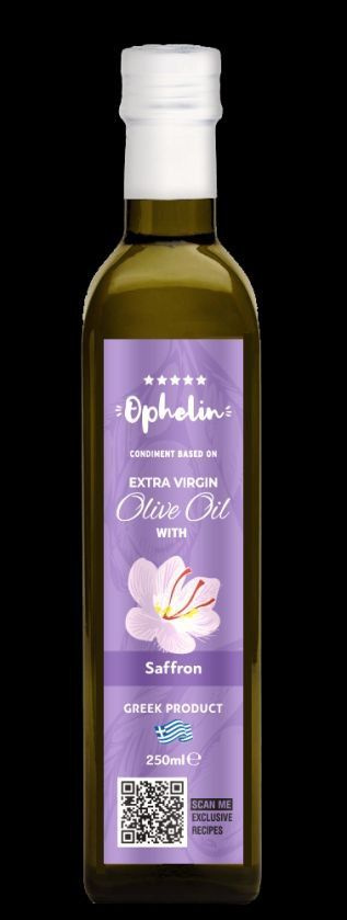 Оливковое масло Extra Virgine Olive Oil, с шафраном, от ТМ OPHELLIA #1