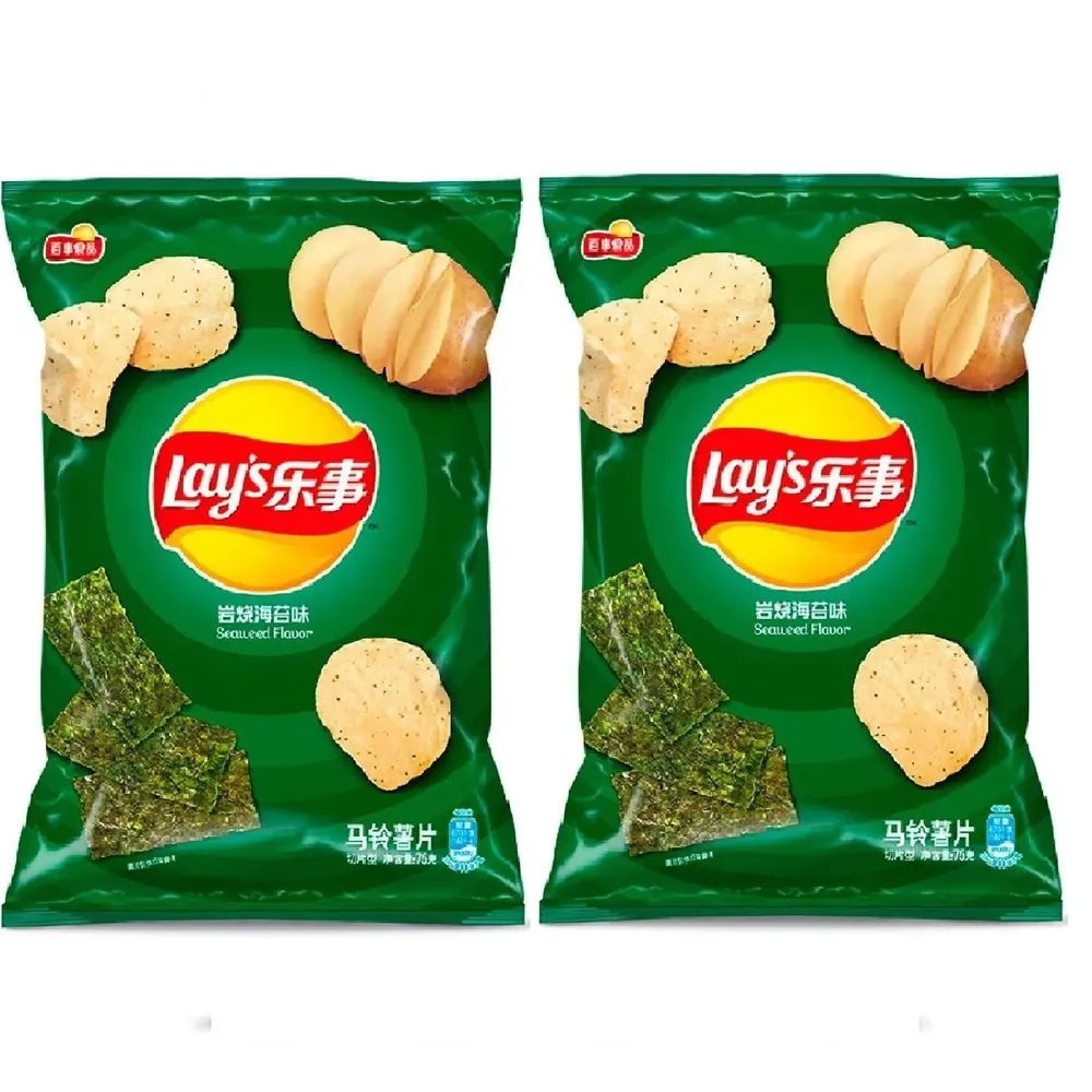 Картофельные Чипсы Lay's Seaweed Морские Водоросли, 2 уп по 70 г  #1