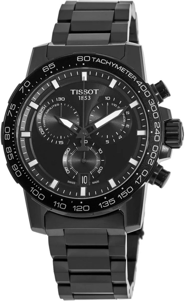 Швейцарские кварцевые часы Tissot Supersport Chrono T125.617.33.051.00 на стальном браслете, с водозащитой #1