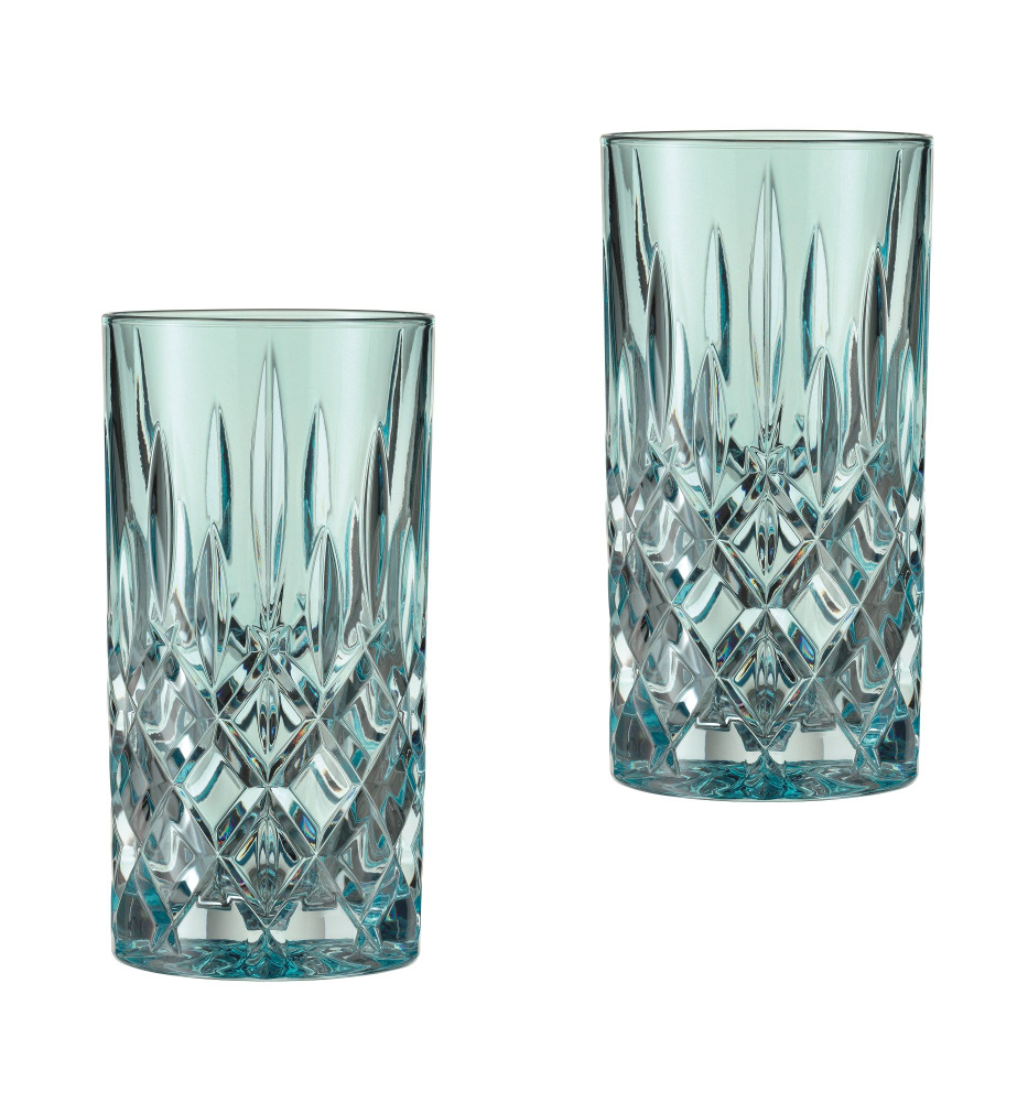 Набор высоких стаканов Nachtmann Noblesse, бессвинцовый хрусталь, 395 мл, 2 шт, голубой  #1