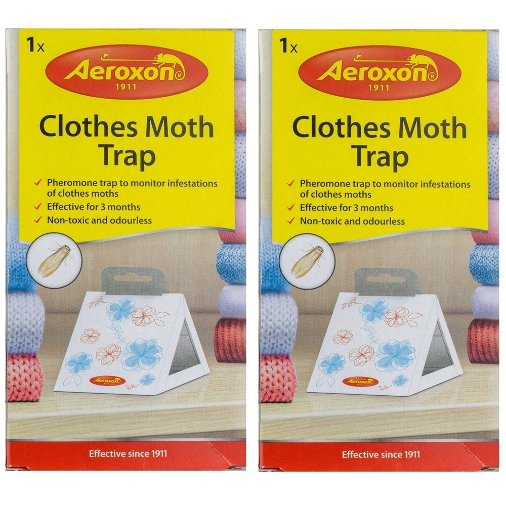 Aeroxon (Аэроксон) Clothes Moth Trap клеевые ловушки для одежной моли, 1 ловушка 2 шт  #1