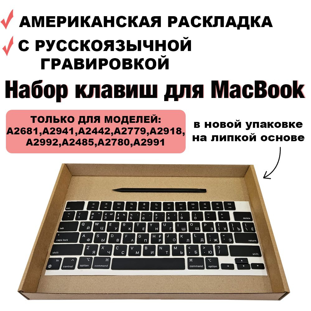 Кнопки / набор клавиш для ноутбука MacBook Air 13.6 2022, 2024, MacBook Air 15 2023-2024, MacBook Pro #1