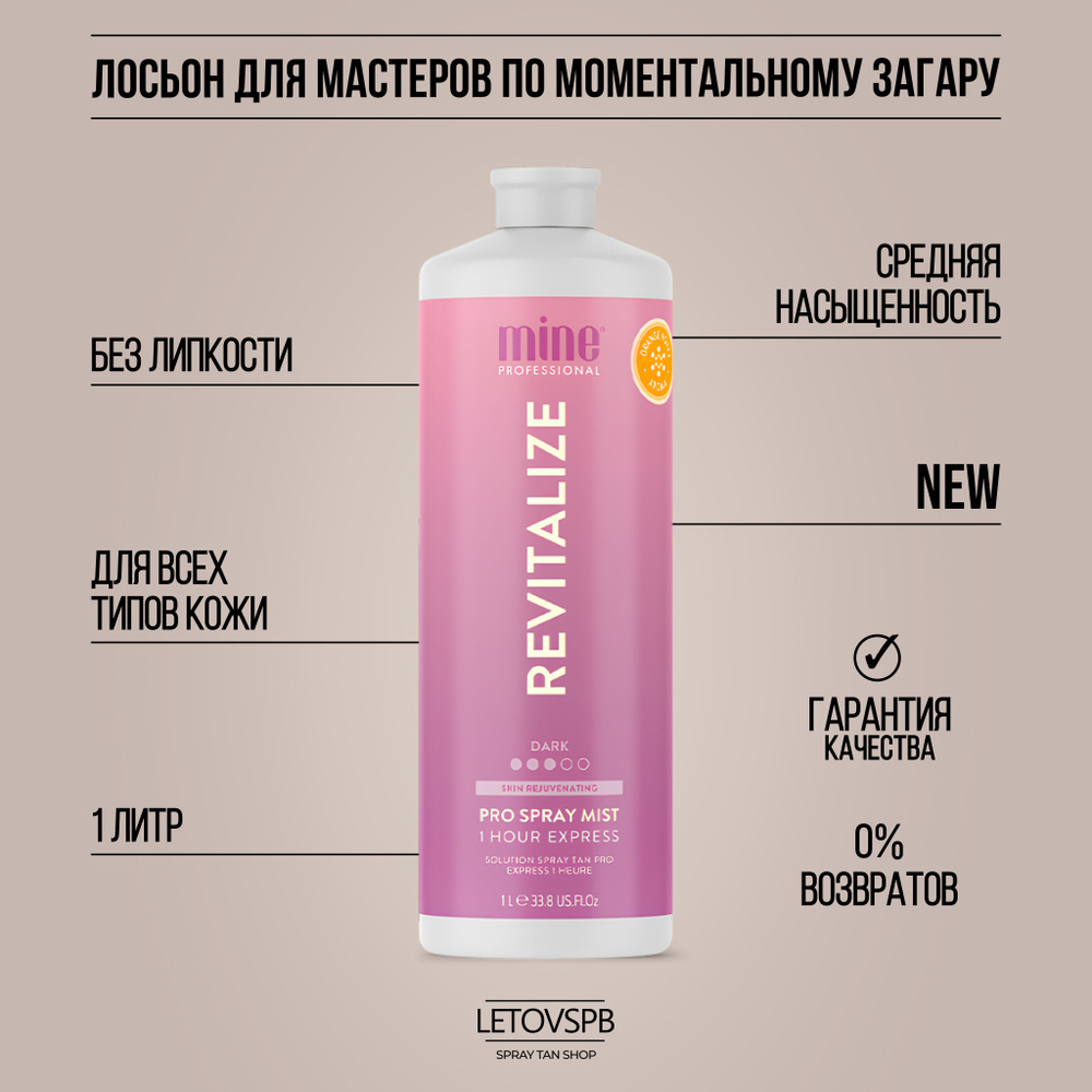 MineTan Лосьон для моментального загара Revitalize Pro Spray Mist #1