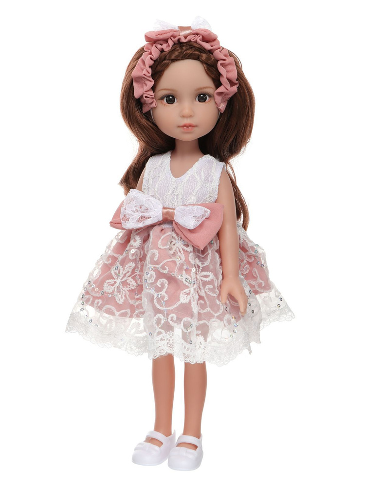 Классическая кукла для девочки 32 см в роз платье Max&Jessi #1