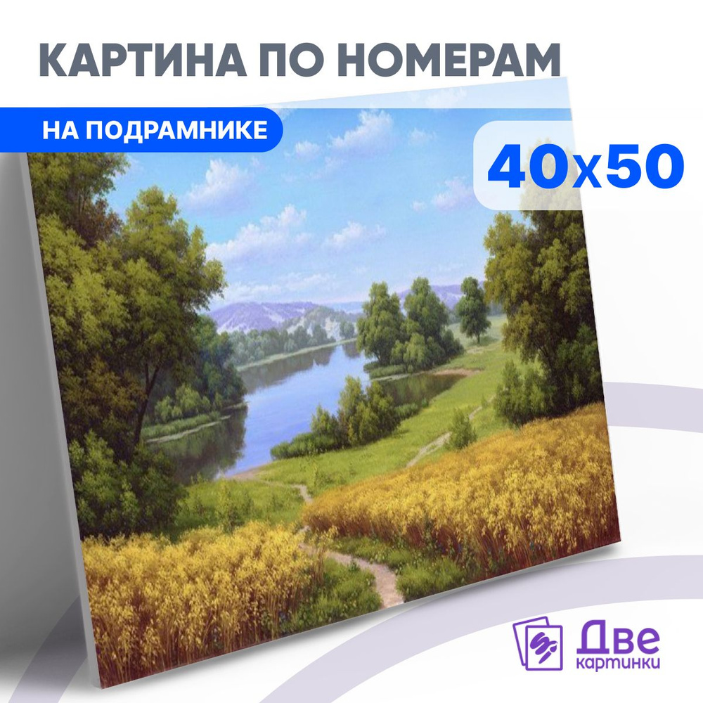 Картина по номерам 40х50 см на подрамнике "Хлеба зреют, Бабичев В." DVEKARTINKI  #1