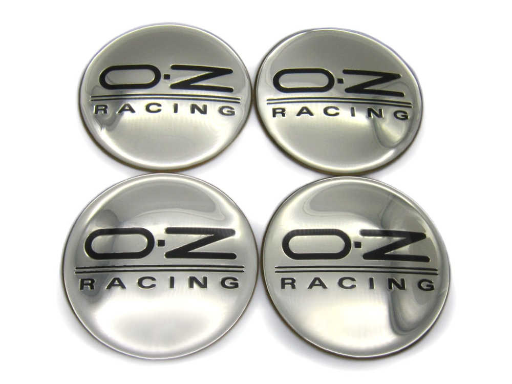 Наклейки на колесные диски OZ Racing chrome D-65 mm полимерное стекло  #1