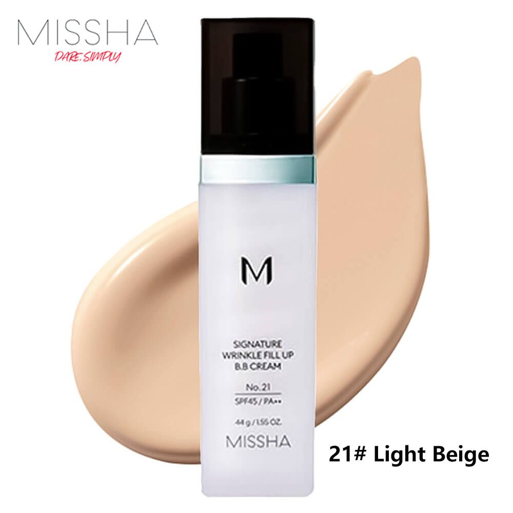 BB крем MISSHA Signature Wrinkle Fill Up BB Cream 44г (SPF37 PA++) 21# Light Beige,корейская косметика,Тональный #1