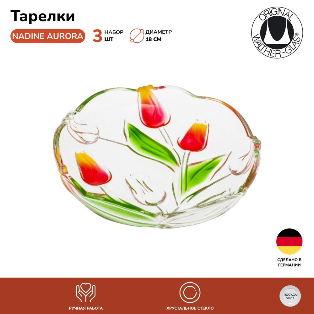 Тарелки Walther-Glas Nadine Aurora 18 см. 3 шт. #1