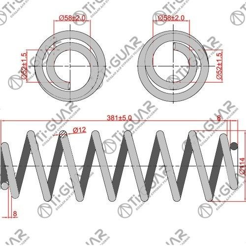 Пружина 1K0511115CM/TG-CSS0073* Ti GUAR #1