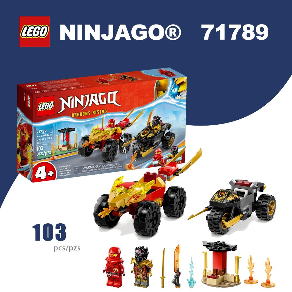 71789 Конструктор LEGO Ninjago Kai Battle by car and motorcycle Кай и Рас Битва на машине и мотоцикле #1