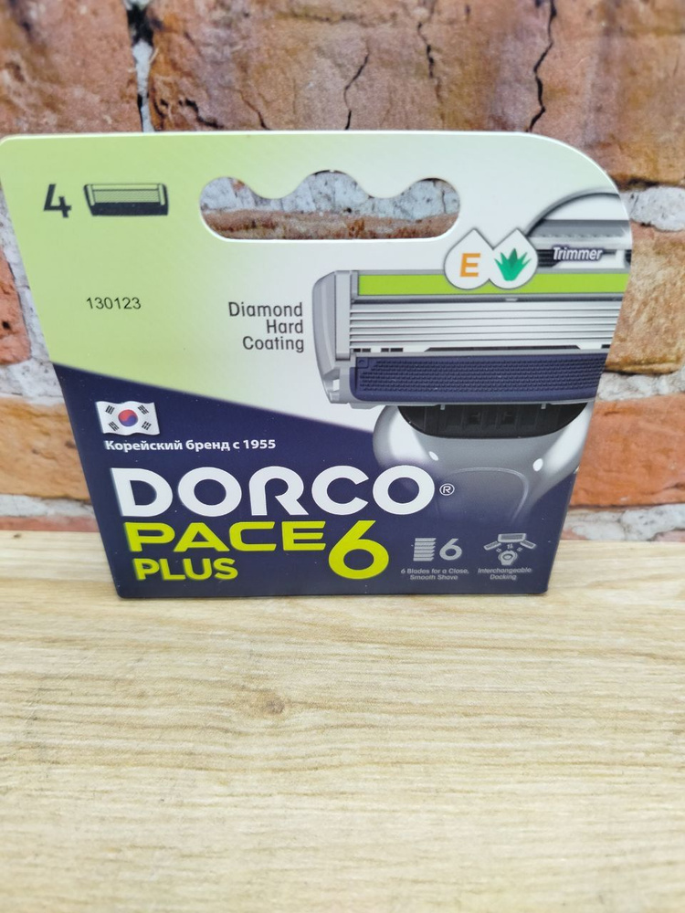 Dorco PACE 6 Plus Сменные кассеты с триммером для бритвенной системы 4 шт  #1