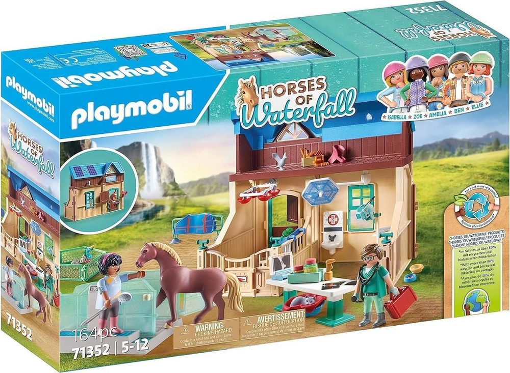 Игровой набор Playmobil 71352 Гиппотерапия и клиника для животных  #1