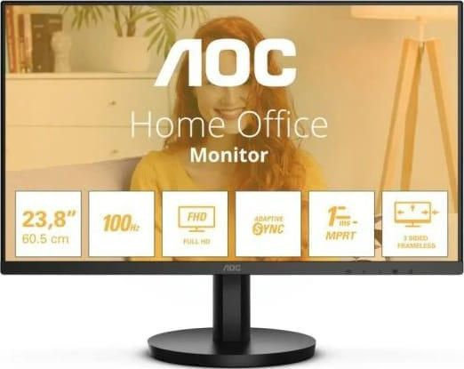 AOC 23.8" Монитор 24B3HMA2, черный #1