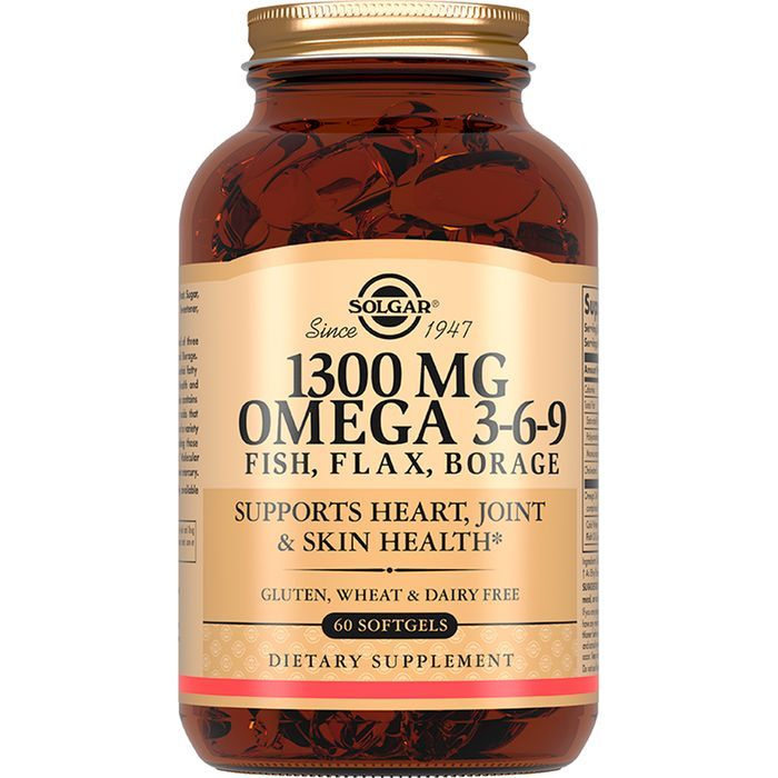 Solgar, EFA 1300 MG Omega 3-6-9 "Комплекс жирных кислот 1300 мг Омега 3-6-9", 60 капсул  #1