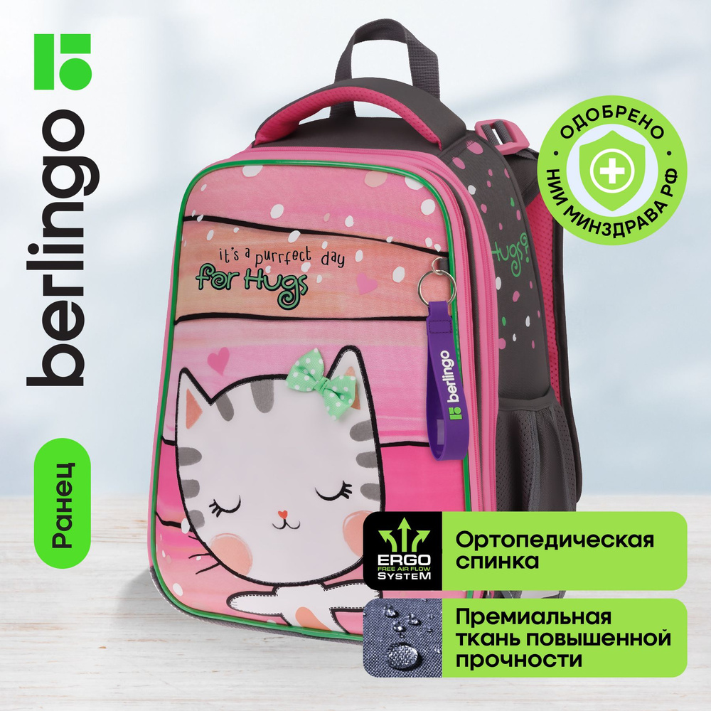 Ранец Berlingo Expert "Cat Hugs" 37*28*16см, 2 отделения, 2 кармана, анатомическая спинка  #1