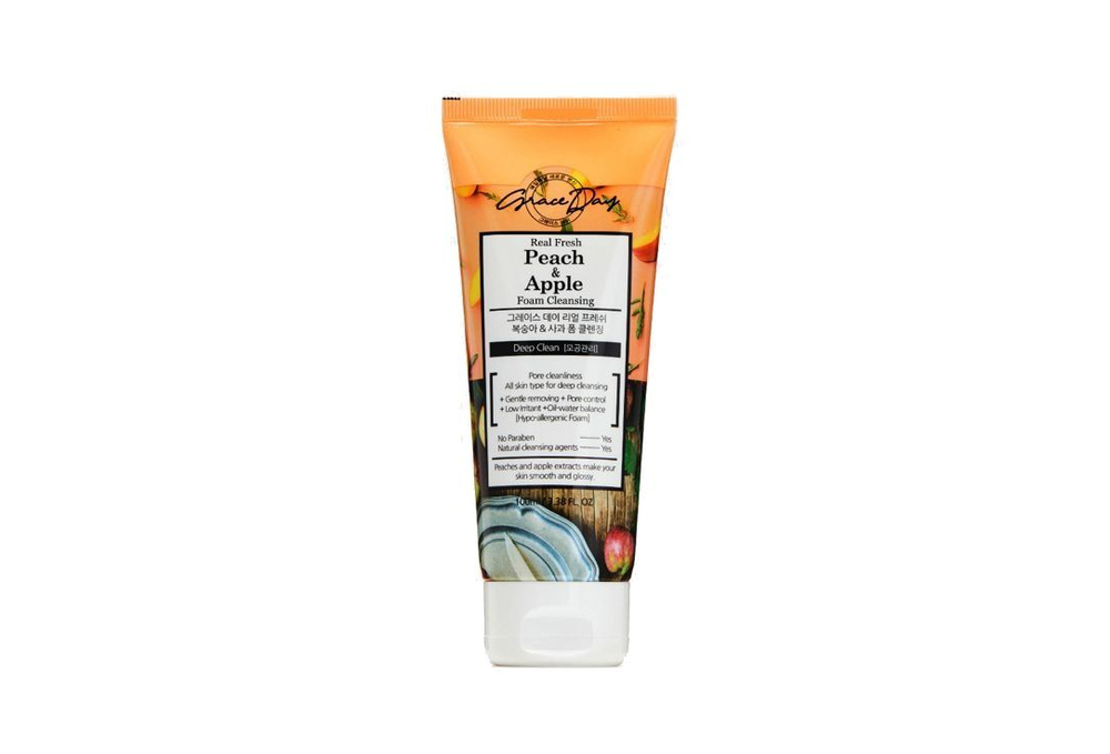 Пенка для лица Grace Day Real Fresh Peach Apple Foam Cleanser, 100 мл #1